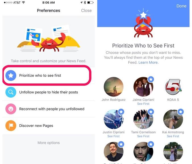 ưu tiên những cập nhật từ bạn bè và các trang Fanpage mà bạn lựa chọn ưu tiên những cập nhật từ bạn bè và các trang Fanpage mà bạn lựa chọn