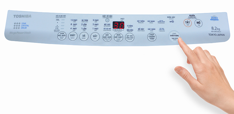 Cách sử dụng bảng điều khiển máy giặt Toshiba AW-E920LV và AW-ME920LV