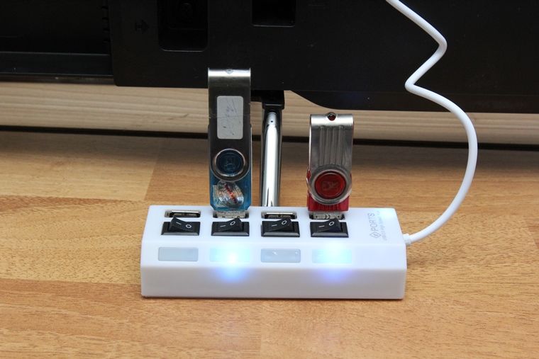 Cách kết nối HUB USB với Android tivi Sony 2015 > Kết nối HUB USB hoàn tất