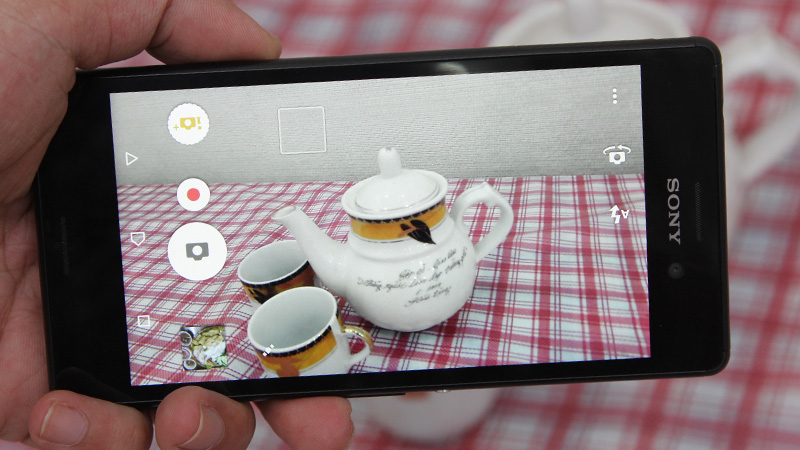 Giao diện camera trên Sony Xperia M4 Aqua