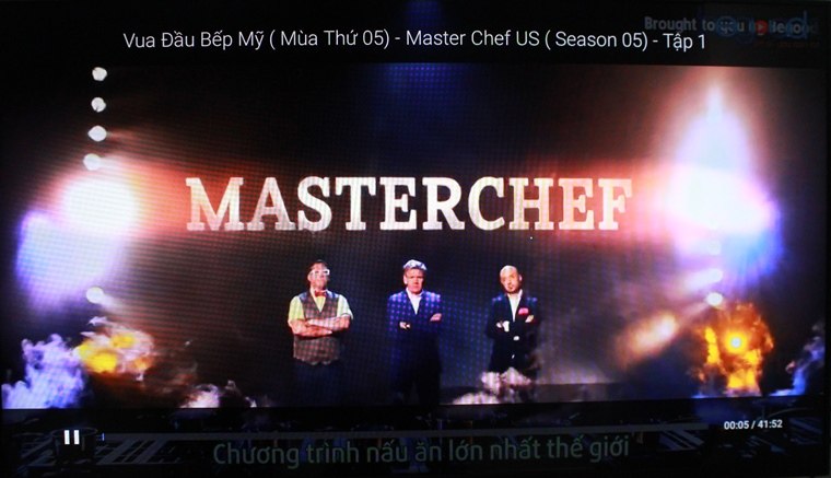 Cách sử dụng ứng dụng FPT Play trên Android tivi Sony 2015 > Video được chiếu trên tivi