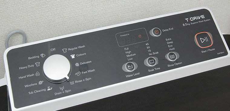 Cách sử dụng bảng điều khiển máy giặt Electrolux EWT8541