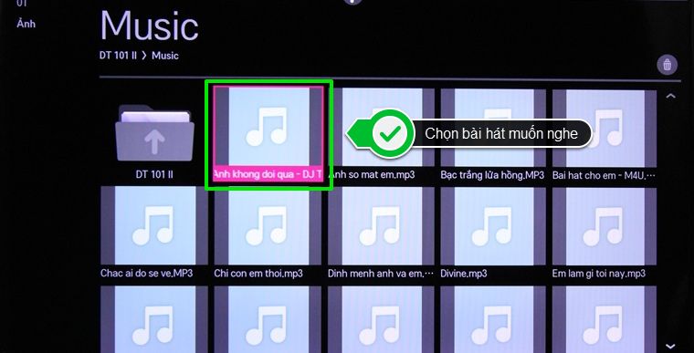 Chọn bài hát muốn nghe