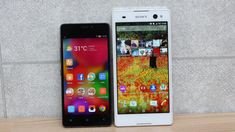 Sony Xperia C3 và Gionee Elife S5.1