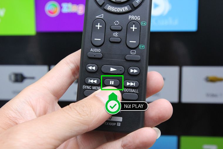 Nhấn nút PLAY trên remote để tiếp tục phát nhạc