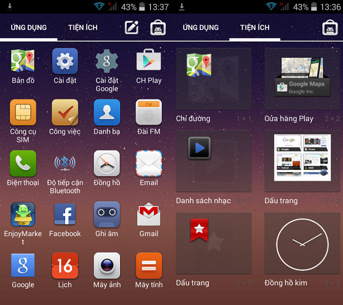 Giao diện icon, Widgwet Wing V45