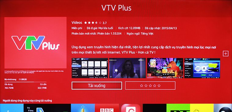 Cách sử dụng ứng dụng VTVPlus trên Smart tivi Samsung 2015
