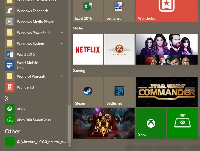 Giao diện Windows 10