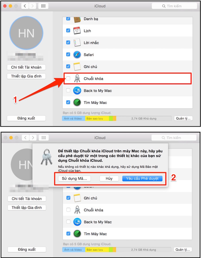 Hướng dẫn kích hoạt và sử dụng iCloud Keychain trên máy Mac Hướng dẫn kích hoạt và sử dụng iCloud Keychain trên máy Mac