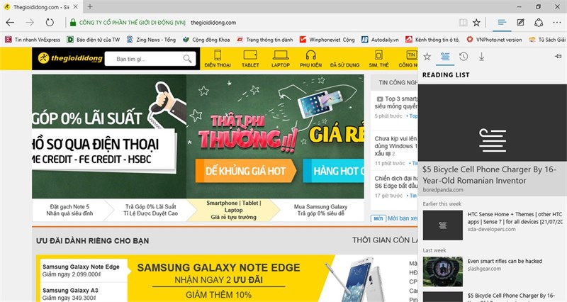 Phím tắt dành cho Microsoft Edge