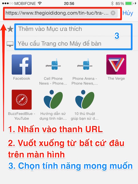 Kéo để thêm vào Trang yêu thích
