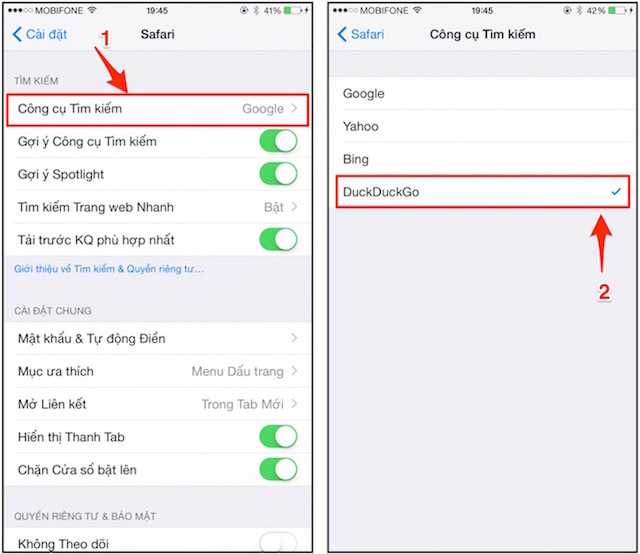 Cách đặt DuckDuckGo làm tìm kiếm mặc định