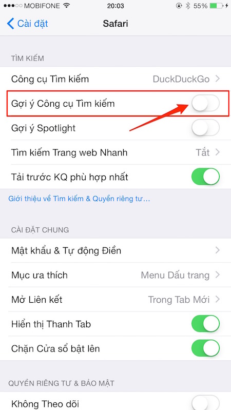 Tự động gợi ý trang web khi tìm kiếm