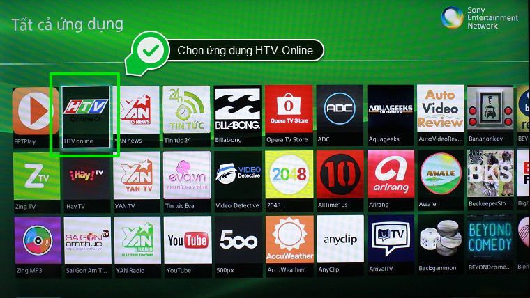 Chọn ứng dụng HTV Online