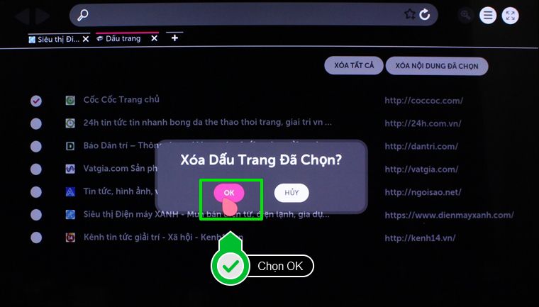 Chọn OK để xác nhận