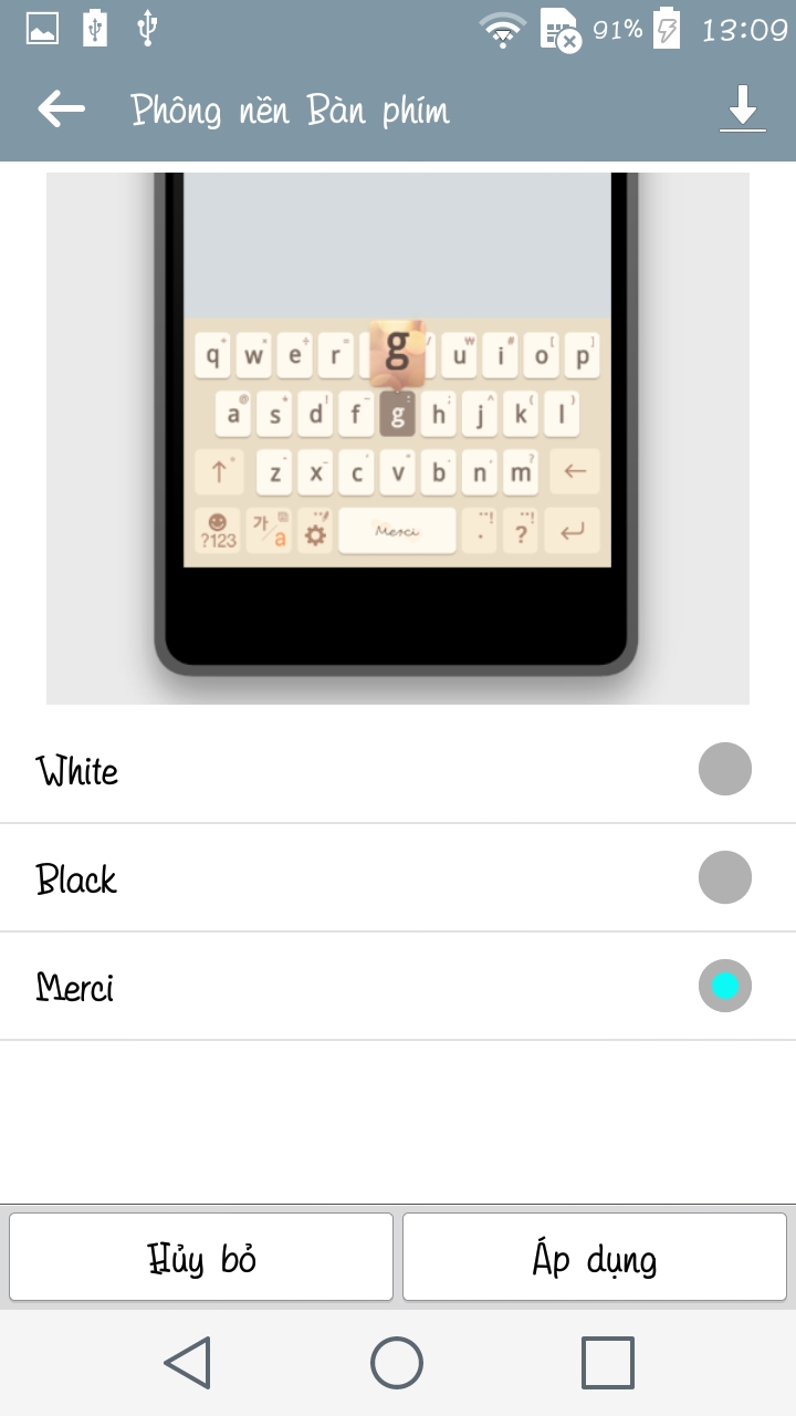 Phông nền bàn phím