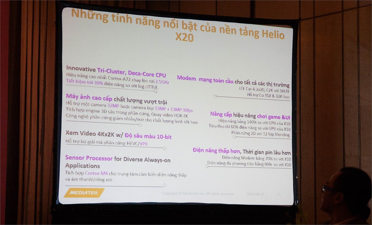 Rất nhiều cải tiến trên chip Helio X20 Rất nhiều cải tiến trên chip Helio X20