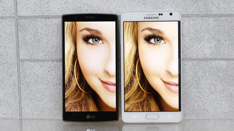 so sánh màn hình g4 và note edge