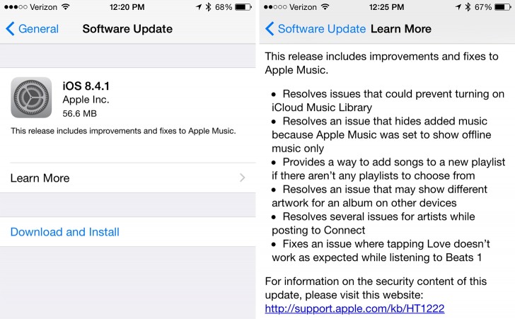 iOS 8.4.1 được phát hành