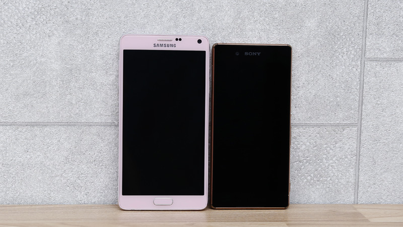 So sánh galaxy note 4 và sony xperia z3 plus