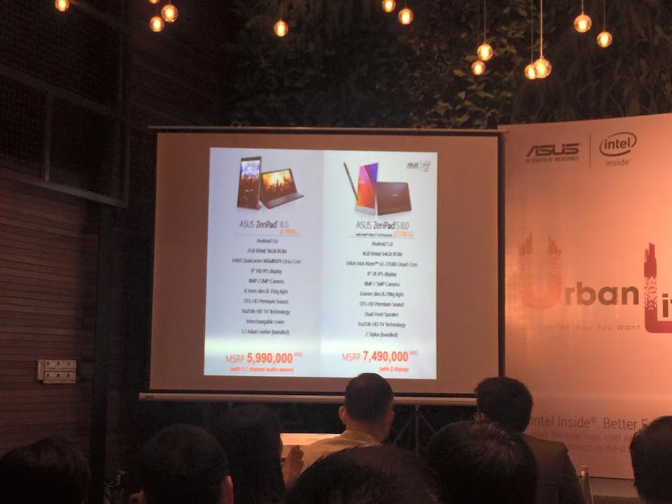 Giá bán của các sản phẩm này: 1 ZenPad 8.0 và ZenPad S 8.0