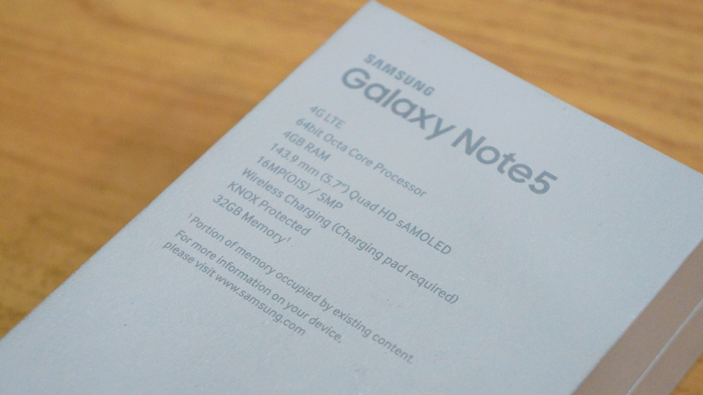Đập hộp Galaxy Note 5