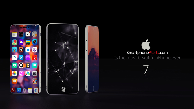 Concept iPhone 7 màn hình chiếm tối đa Concept iPhone 7 màn hình chiếm tối đa