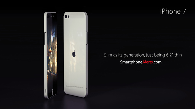 Chiêm ngưỡng iPhone 7 màn hình chiếm trọn mặt trước, camera 12MP