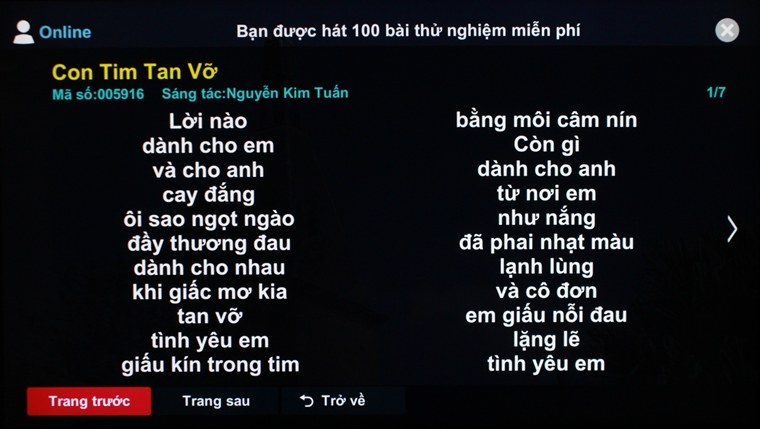 Lời bài hát hiện ra