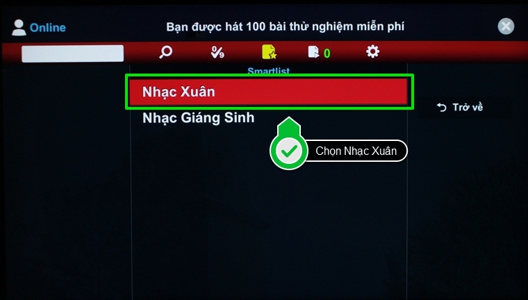 Chọn mục Smart list