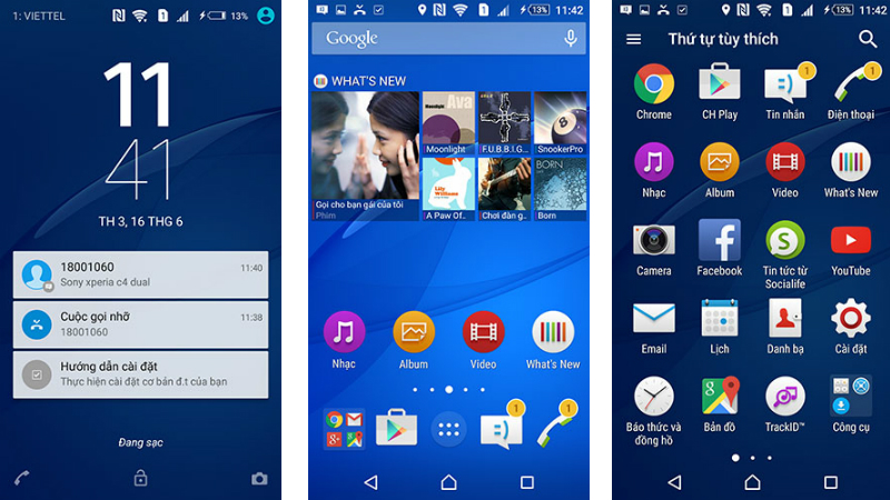 Giao diện Sony Xperia C4 Dual Giao diện Sony Xperia C4 Dual