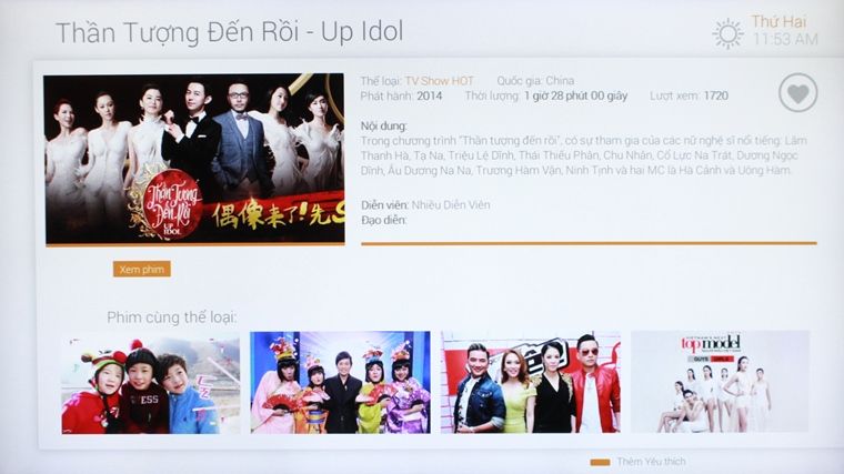 Cách sử dụng ứng dụng FPT Play trên Smart tivi LG hệ điều hành NetCast > Ở trang thông tin về video