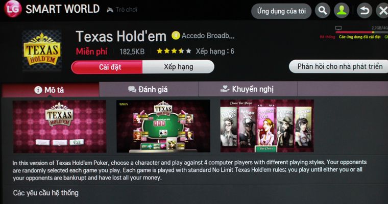 Giao diện download của trò chơi trên kho ứng dụng