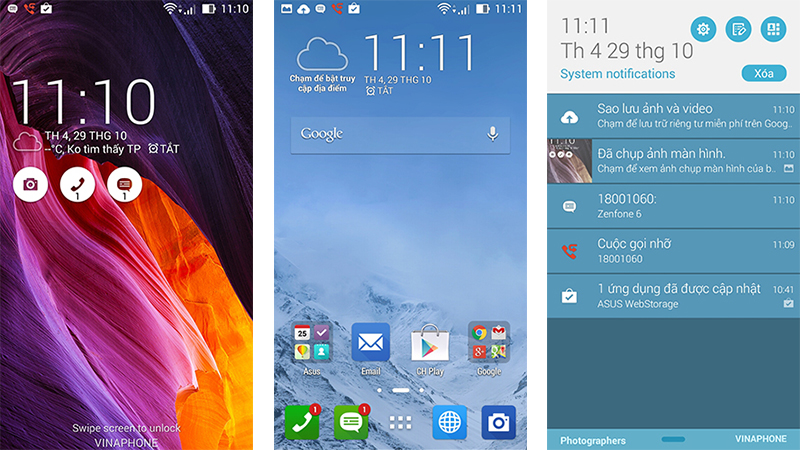 Giao diện người dùng Zenphone 6