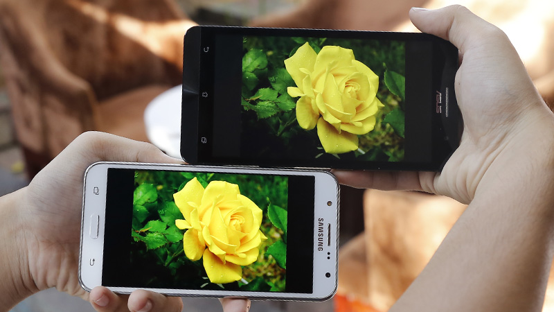 So sánh hình ảnh hiển thị trên Galaxy J7 và Zenphone 6