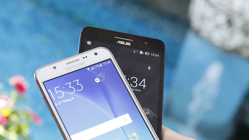 So sánh màn hình Zenphone 6 và Galaxy J7