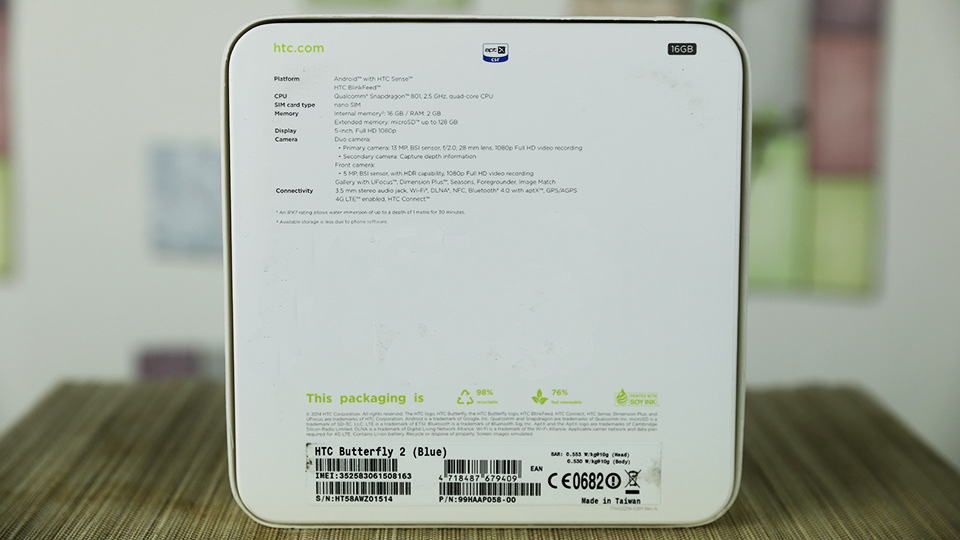 Hộp HTC Buttlerfly 2 Hộp HTC Buttlerfly 2