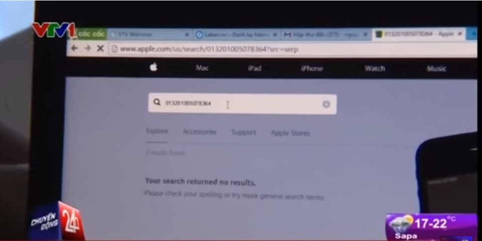 trang web kiểm tra trong clip