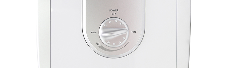 Vặn nút điều chỉnh công suất để tăng hoặc giảm nhiệt độ nước 