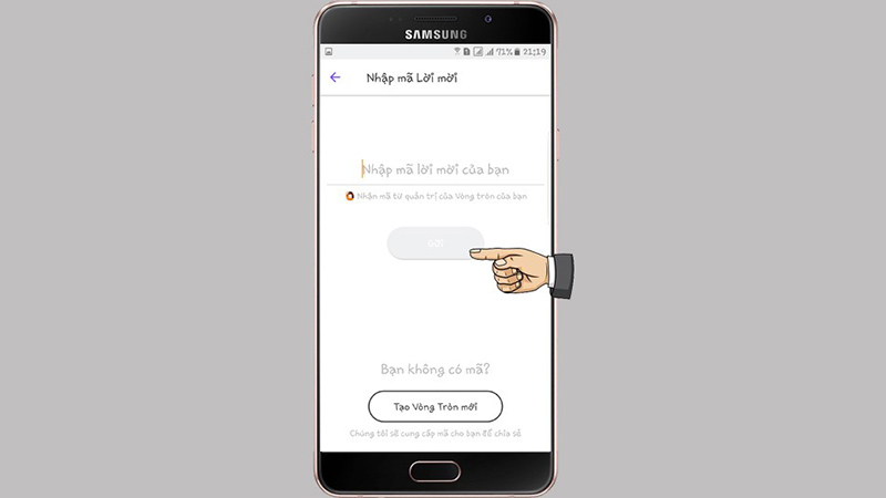Nhập mã của bạn bè
