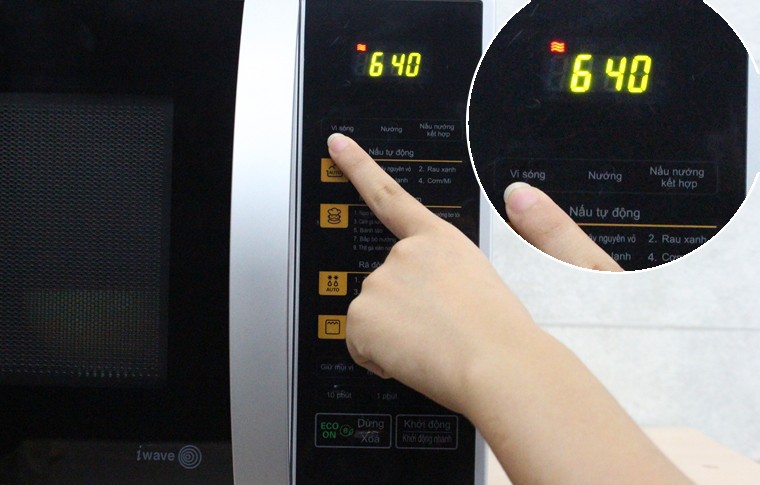 Trong suốt quá trình ECO ON, nếu bạn nhấn bất kì nút nào, màn hình sẽ hiển thị trở lại Cách cài đặt chế độ Tiết kiệm năng lượng cho lò vi sóng LG MH6342B > Trong suốt quá trình ECO ON, nếu bạn nhấn bất kì nút nào, màn hình sẽ hiển thị trở lại