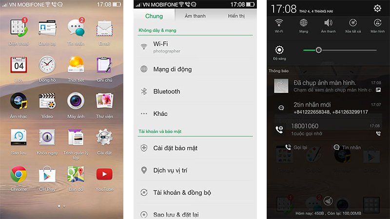 Giao diện sử dụng Oppo R1k Giao diện sử dụng Oppo R1k