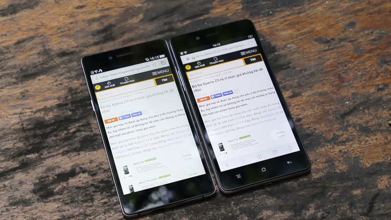 So sánh hiển thị văn bản của Oppo Mirror 5 và R1k So sánh hiển thị văn bản của Oppo Mirror 5 và R1k