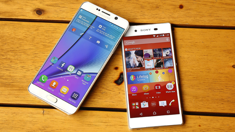 Samsung Galaxy Note 5 và Zony Xperia Z3 Plus