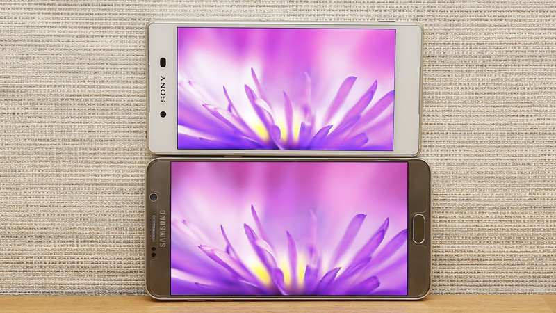 So sánh màn hình Note 5 và Z3 Plus