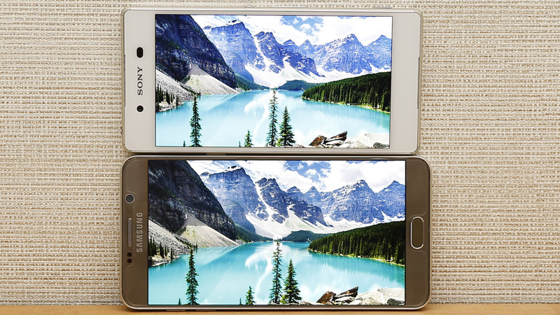 So sánh màn hình Note 5 và Z3 Plus