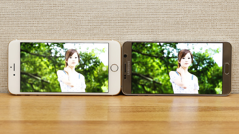 So sánh màn hình Note 5 và iPhone 6 Plus So sánh màn hình Note 5 và iPhone 6 Plus