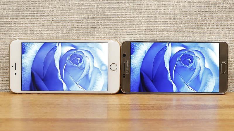 So sánh màn hình Note 5 và iPhone 6 Plus So sánh màn hình Note 5 và iPhone 6 Plus
