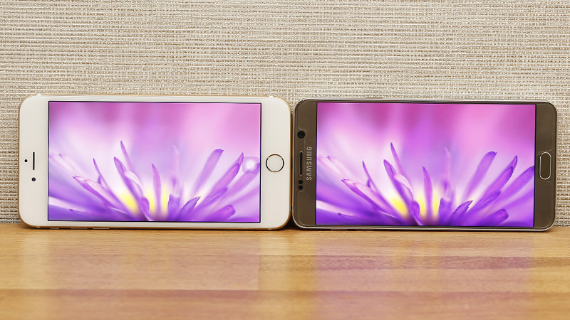So sánh màn hình Note 5 và iPhone 6 Plus So sánh màn hình Note 5 và iPhone 6 Plus