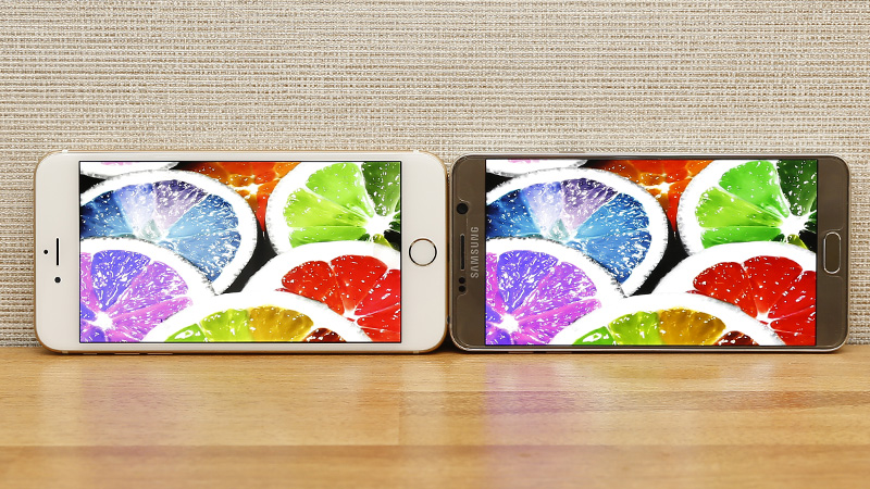 So sánh màn hình Note 5 và iPhone 6 Plus So sánh màn hình Note 5 và iPhone 6 Plus
